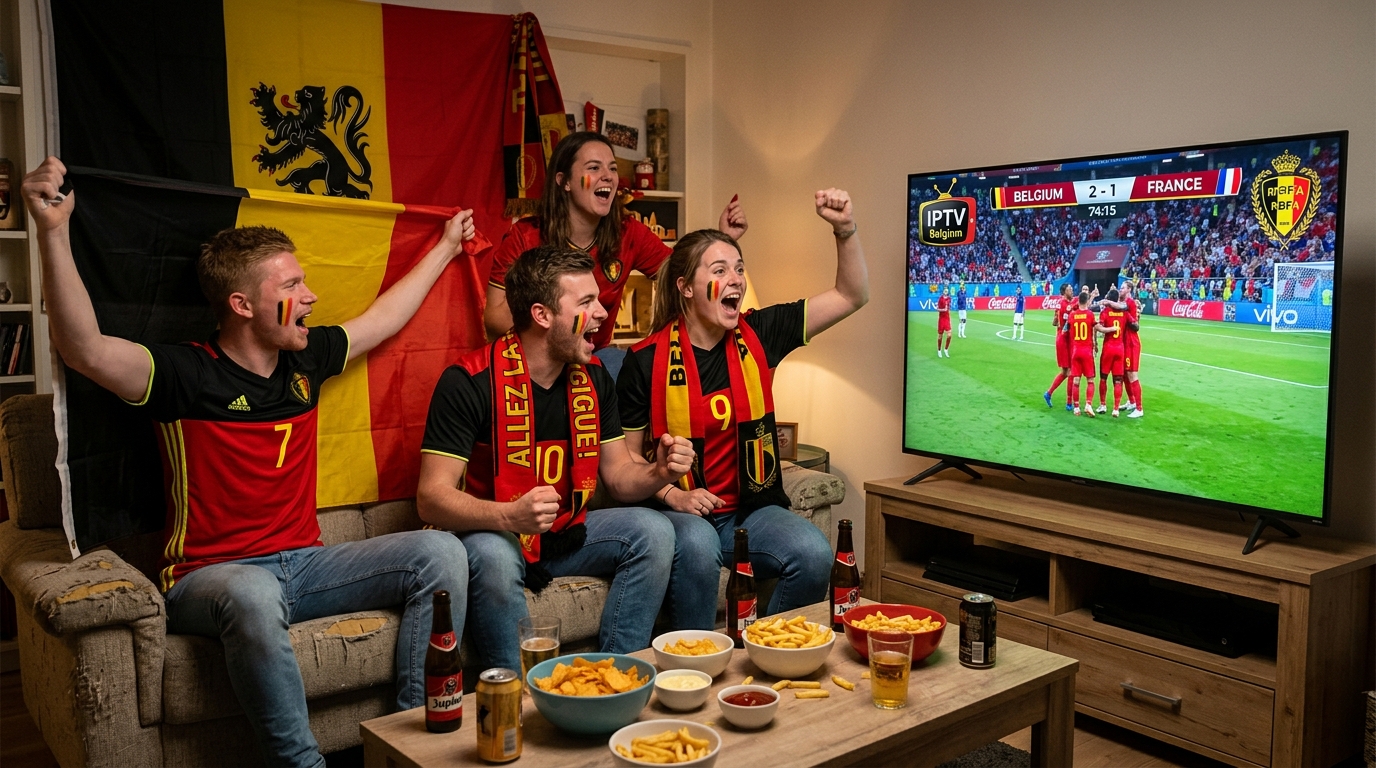 Match des Diables Rouges en direct avec IPTV via IPTV Charleroi sur RTBF et RTL-TVI